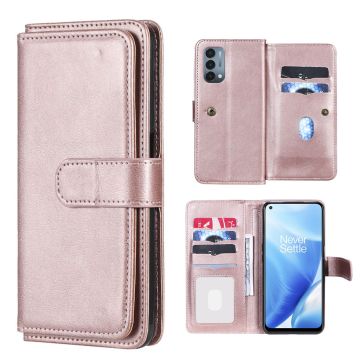 10-slot wallet case for OnePlus Nord N200 5G - Rose Gold