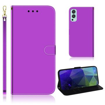 Mirror OnePlus Nord 2 5G flip case - Purple