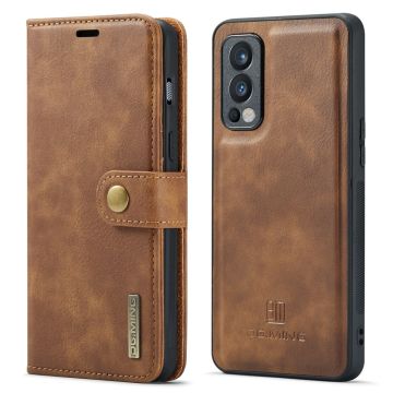 DG.MING OnePlus Nord 2 5G 2-in-1 Wallet Case - Brown