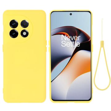 Matte liquid silicone cover for OnePlus 11R / Ace 2 - Yellow