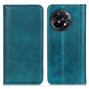 Genuine leather case with magnetic closure for OnePlus 11R / Ace 2 - Green