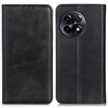 Wallet-style genuine leather flipcase for OnePlus 11R / Ace 2 - Black