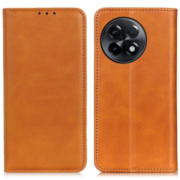 Wallet-style genuine leather flipcase for OnePlus 11R / Ace 2 - Brown