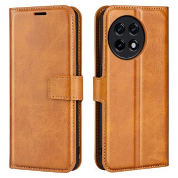 Wallet-style leather case for OnePlus 11R / Ace 2 - Yellow