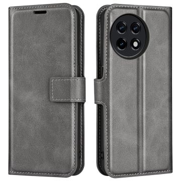 Wallet-style leather case for OnePlus 11R / Ace 2 - Grey