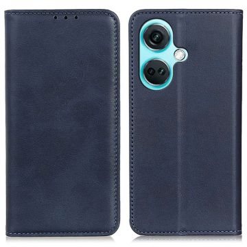 Wallet-style genuine leather flipcase for OnePlus Nord CE 3 - Blue