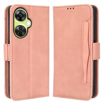 Modern-styled leather wallet case for OnePlus Nord CE 3 Lite / Nord N30 - Pink