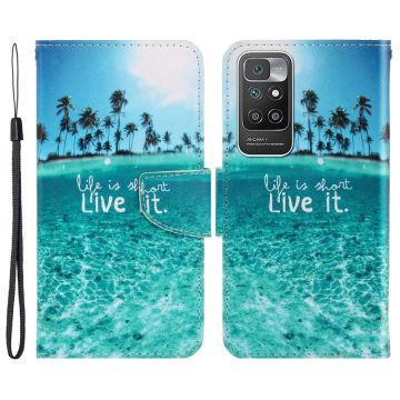 Wonderland Xiaomi Redmi 10 Prime / Redmi 10 flip case - Life is Short Live It