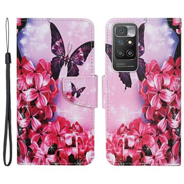 Wonderland Xiaomi Redmi 10 Prime / Redmi 10 flip case - Red Butterfly