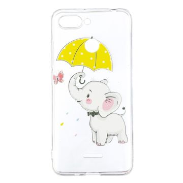 Xiaomi Redmi 6 patterned soft case - Little Elephant with Umbrella