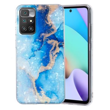 Marble Xiaomi Redmi 10 2022 / Note 11 / 10 Prime / 10 case - Blue Gold Marble