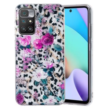 Marble Xiaomi Redmi 10 2022 / Note 11 / 10 Prime / 10 case - Leopard and Flower