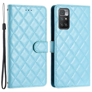 Functional rhombus wallet case for Xiaomi Redmi 10 2022 / 10 Prime / Note 11 / 10