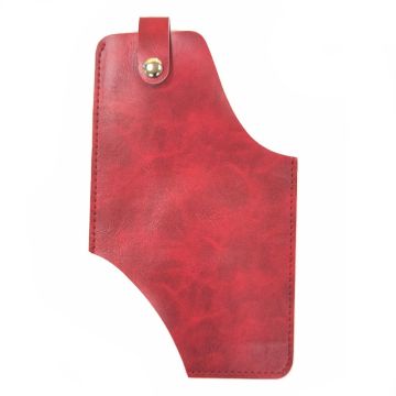 Universal leather waist phone pouch - Wine Red Size: L