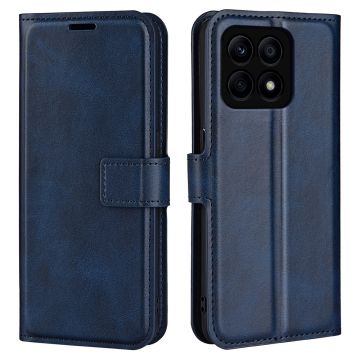 Wallet-style leather case for Honor X8a - Blue