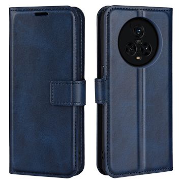 Wallet-style leather case for Honor Magic5 - Blue