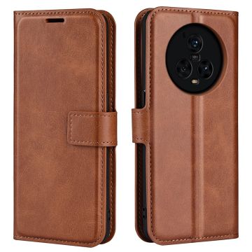 Wallet-style leather case for Honor Magic5 - Light Brown