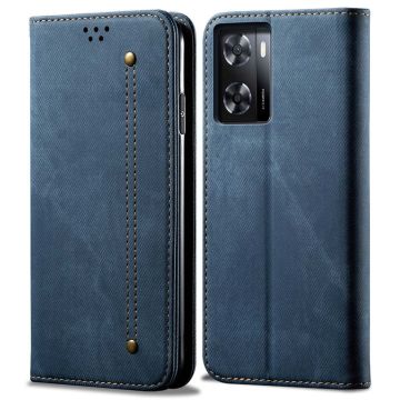 Jeans Realme Q5i / V23 / Oppo A57 (2022) Flip case - Blue