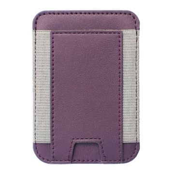 MagSafe mini leather cover and card holder - Dark Purple