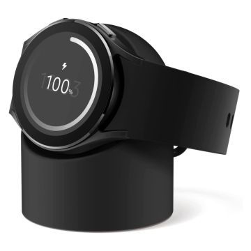 Silicone charger and stand for smartwatch - Black