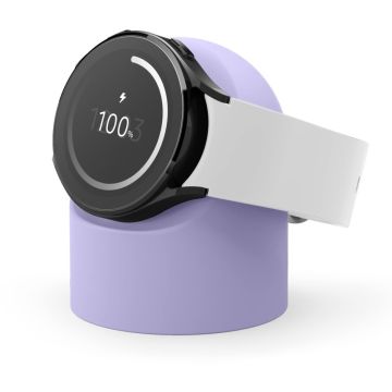 Silicone charger and stand for smartwatch - Purple