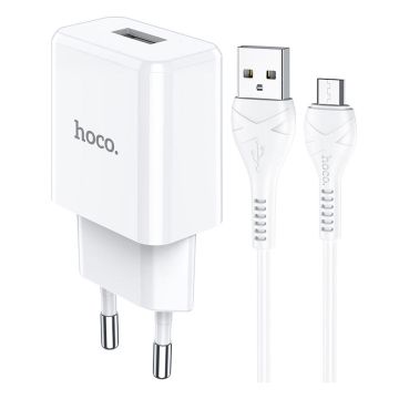 HOCO N9 Especial single port charger set(Micro)(EU) - white