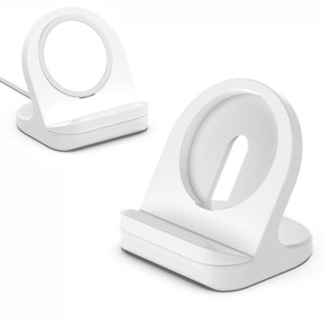 Universal silicone phone stand with MagSafe charging slot - White