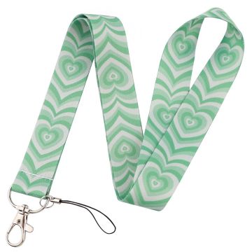 Universal heart shaped pattern phone lanyard - Green Heart