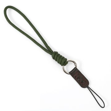 Braided strap lanyard for Camera and Phone - Blackish Green