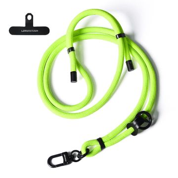 160cm phone neck shoulder strap with patch - Solid Light Green