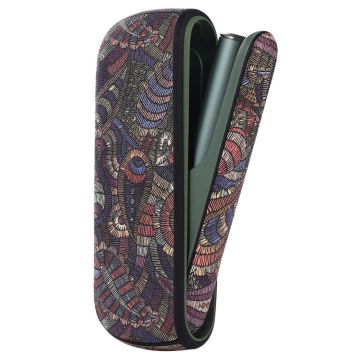 IQOS ILUMA stylish pattern leather cover - Purple / Paisley