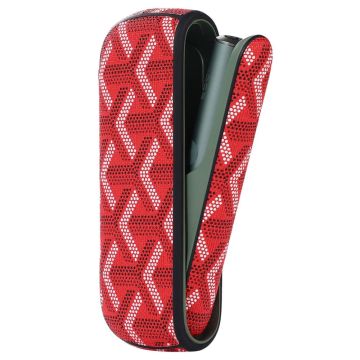 IQOS ILUMA stylish pattern leather cover - Red / Arrow