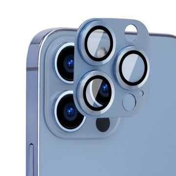 ENKAY iPhone 13 Pro Max / 13 Pro aluminum tempered glass camera lens protector - Blue