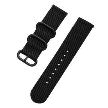 Samsung Galaxy Watch (46mm) / Huawei Watch GT nylon watch band - Black