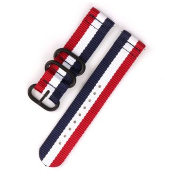 Samsung Galaxy Watch (46mm) / Huawei Watch GT nylon watch band - Red / White / Blue