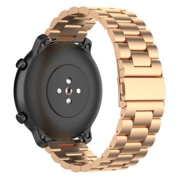 Huawei Watch GT / GT 2 42 / 46mm / Withings Steel HR (40mm) / Garmin Forerunner 245 / 245 Music / Venu / Polar Ignite cool stainless steel watch band - Rose Gold