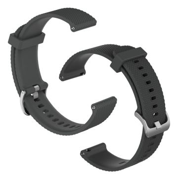 Universal textured silicone watch band - Grey / Size: L