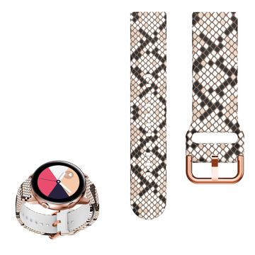 22mm Universal cool pattern silicone watch strap - Snakeskin Texture