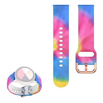 22mm Universal cool pattern silicone watch strap - Tie-dye Printing