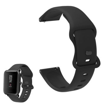 Universal simple silicone watch strap - Black