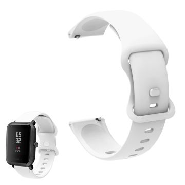 Universal simple silicone watch strap - White