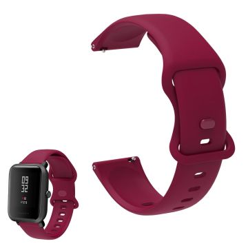 Universal simple silicone watch strap - Wine Red