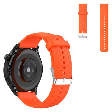 20mm Universal multi hole silicone adjustable watch strap - Orange