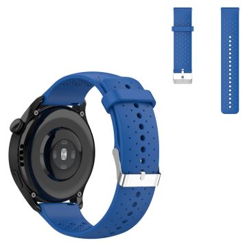 20mm Universal multi hole silicone adjustable watch strap - Blue