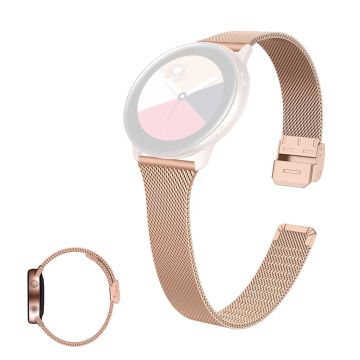 22mm Universal ultra thin stainless steel watch strap - Rose Gold