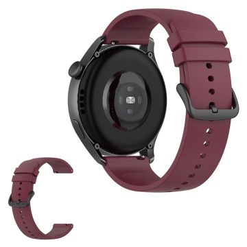 22mm Universal simple watch strap - Wine Red