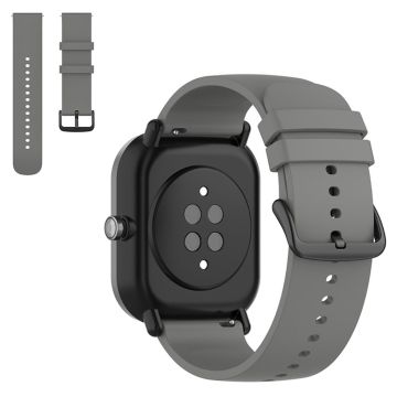 20mm Universal silicone replacement watch strap - Dark Grey