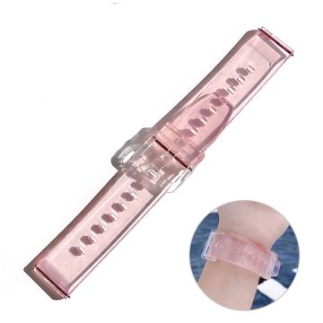 20mm Universal lovely transparent style watch strap - Pink