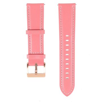 22m Universal quick release genuine leather watch strap - Pink