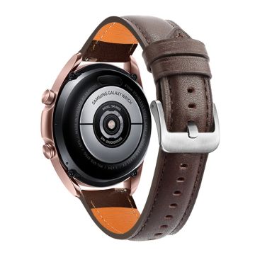 22mm Universal cowhide leather watch strap - Coffee